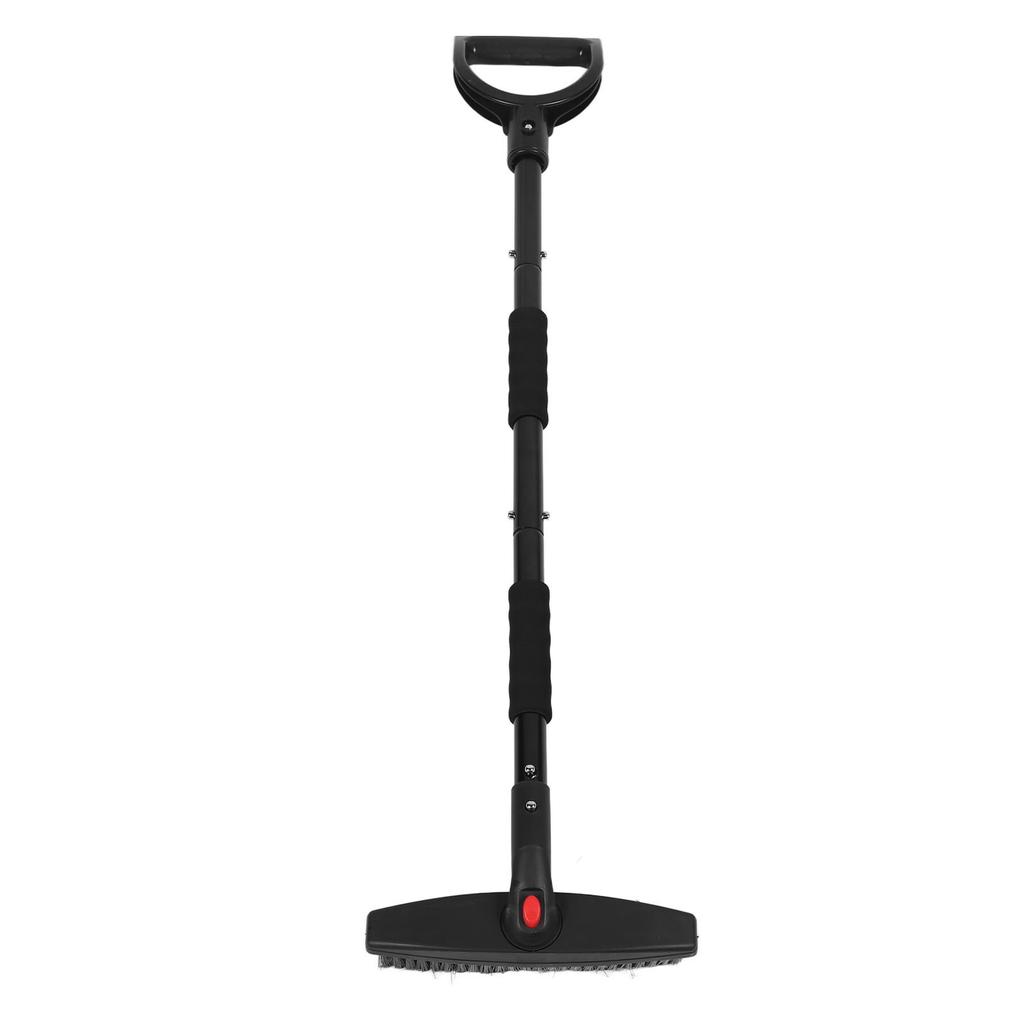 Zestaw 3 w 1 do odśnieżania Przenośna składana łopata do śniegu ze skrobaczką do lodu i szczotką do ogrodu, na kemping, do samochodu Czarny