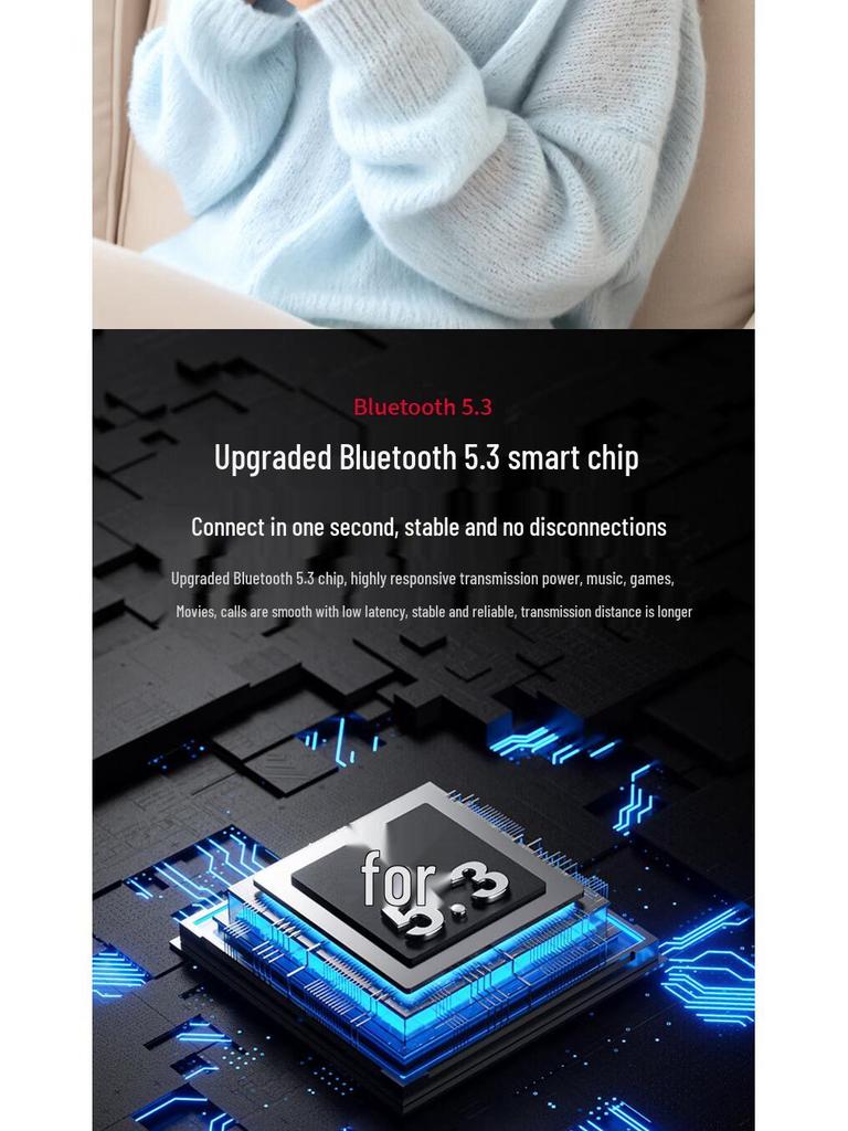 GT23 Wireless Bluetooth Earphones: Ultra-Long Battery, High-Quality Sound, Low Latency for Gaming and Music.