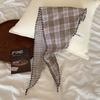 Thin Lattice Headscarf Cotton Triangular Hair Band Sweet Pastoral Style Headscarf  Summer