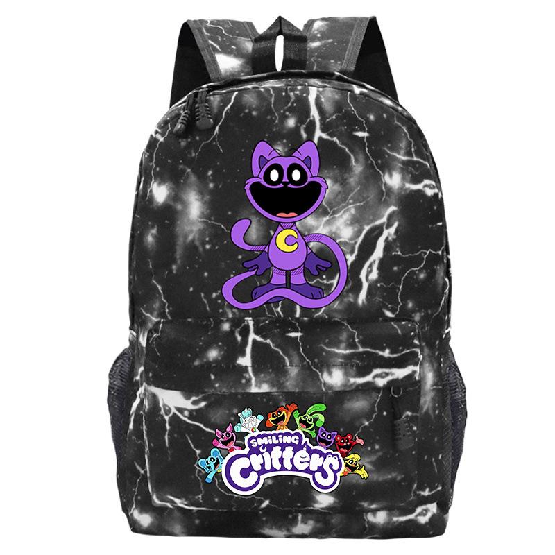 Cartoon Printed Children'S Backpack, Animation Schoolbag, Male And Female Primary And Secondary School Students Outdoor Travel Backpack