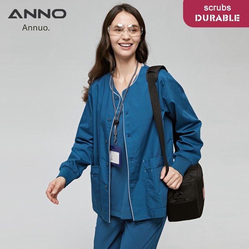 

Платье Новый Персиковое Сердце Воротник Выходная Одежда Мужская и Женская Полиэстер Хлопок Длинный рукав Ручная Стирка Одежда Врач Медсестра Ручная Чистка Костюм Lake Blue (Button) L