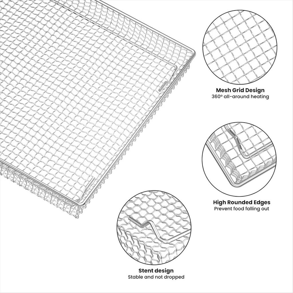2025+ Stainless Steel Baking Tray Pan and Air Fryer Basket for Air Fryer TOA-060 and TOA-065 and TOA-070