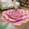 Florale Plüsch-Bodenmatte 3D Visuelle Blumenförmige Badematte Rutschfeste Saugfähige Bodenteppiche für Schlafzimmer Küche Badezimmer Sofa Couchtisch
