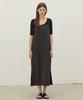 Le Studio Bag U Ring Sleeveless Long Dress_Charcoal