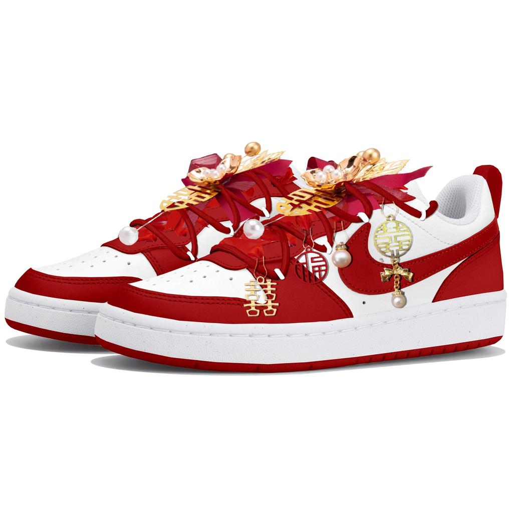 Nike Court Borough Low top Skateboard Shoes Women's Red DV5456-137(Team-S-BOX)-Random packaging bags
