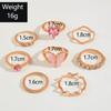 European and American New Pink Butterfly Diamond Ring Set Sweet Animal Love Cut-out Nine-piece Ring Set for Women