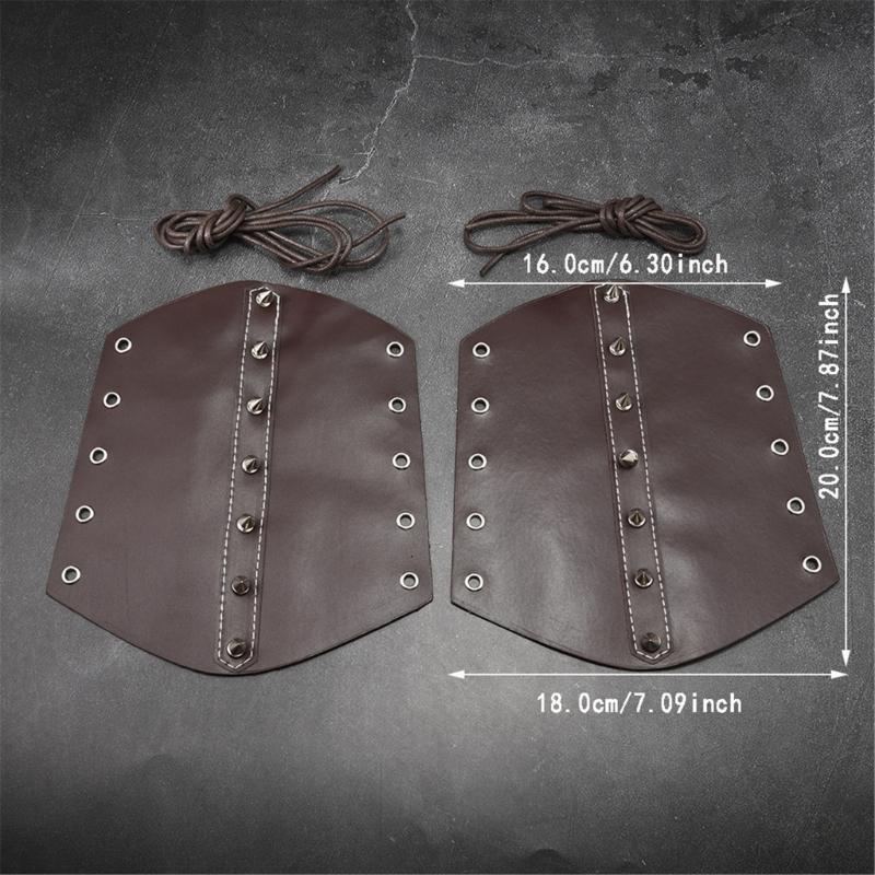 1PC Punk PU Leather Motorcycle Wristbands Adjustable Arm Guards For Men Women Cycling Outdoor Activity