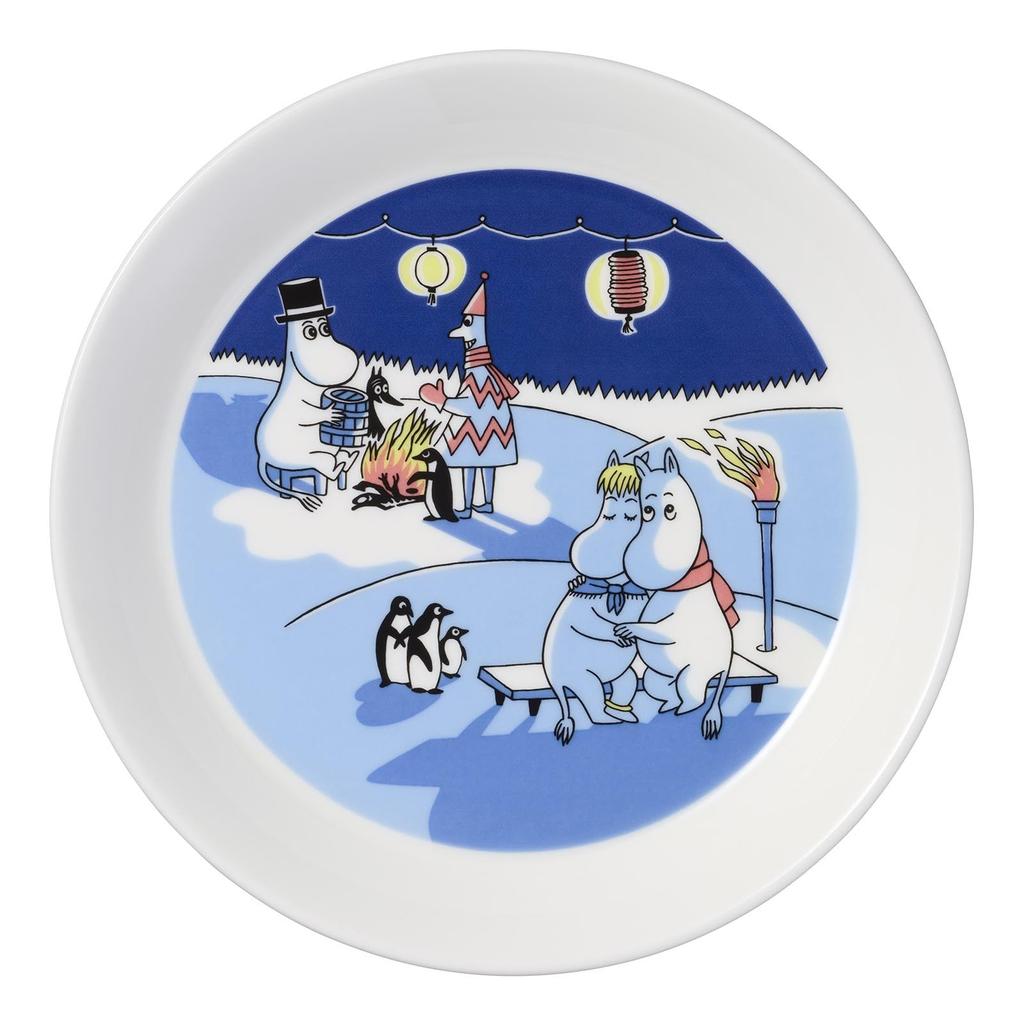 [Officially Imported] Moomin Arabia (MOOMIN ARABIA) Set of 2 Plates, 19cm, Collector's Plate Set, Bonfire & Sailing, Moomin Tableware, Arabia, 1071466