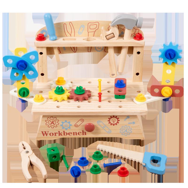 Children s Wooden Tool Table for Early Education and Play
