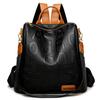 Embossed Letter Convertible Backpack For Women Color Block Casual Commuter Bag