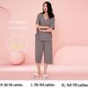 Women's Summer Short-Sleeve Modal Cotton Pajama Set with Chest Pad