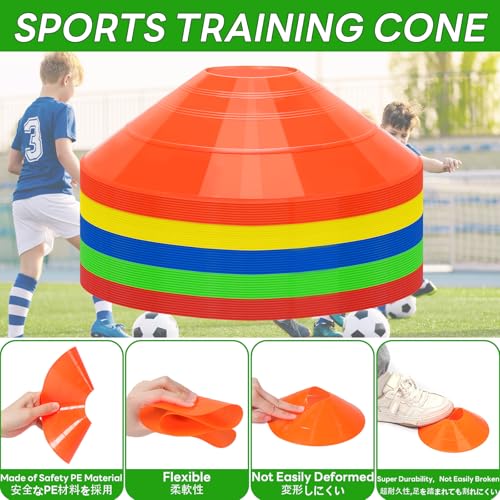 BiAnYC Markierungskegel, Fußballmarkierungen, Fußballkegel, Fußballmarkierungen, Trainingskegel, Mini-Farbkegel, Fußball-/Baseball-/Tennis-/Futsal-Kegel, Ballsport