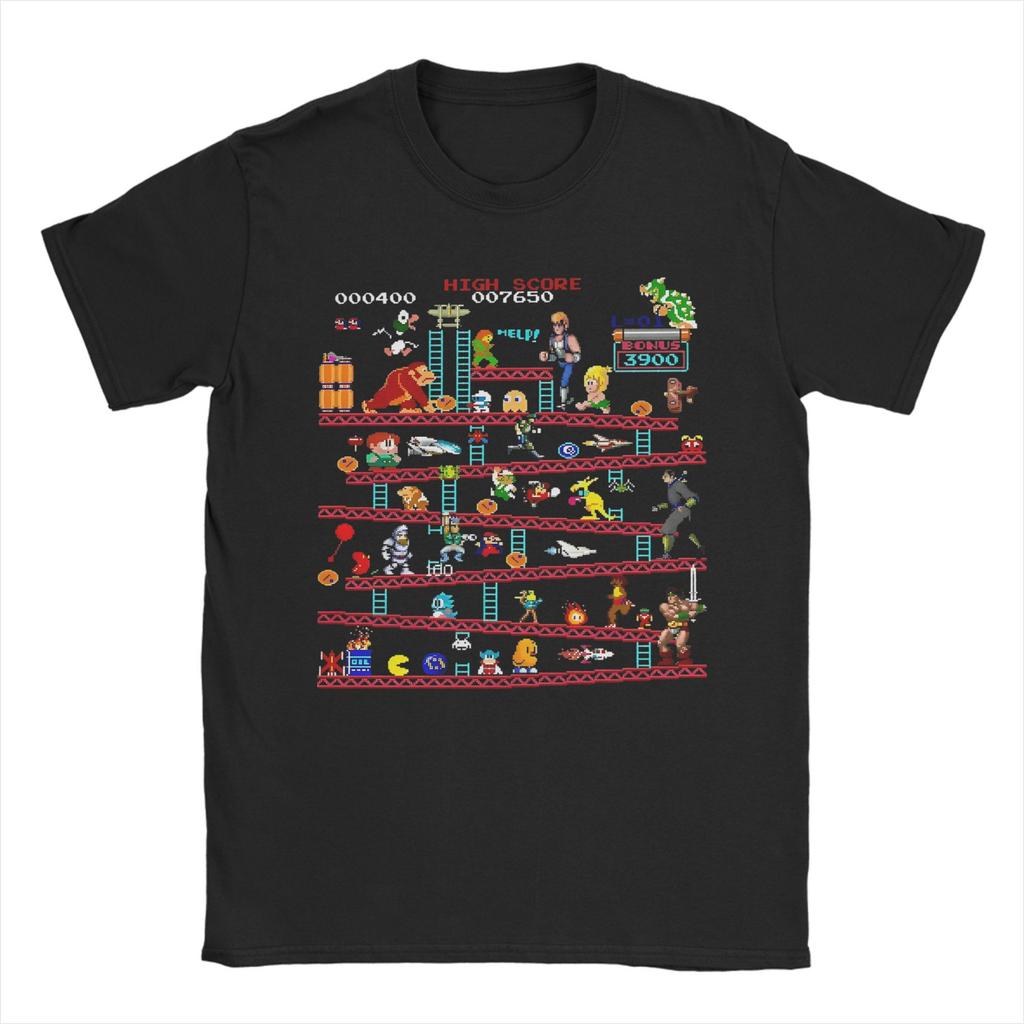 2026 New Fashion Funny Donkey Kong Video Games High Quality Soft T Shirts Mens Oneck Short Sleeve Tops Cotton Summer TopsTops