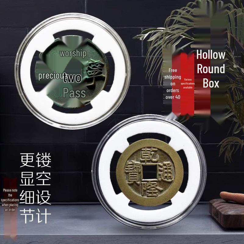 Transparent Crystal Box for Northern Song Dynasty Copper Commemorative Coins 29mm 5 Yuan Commemorative