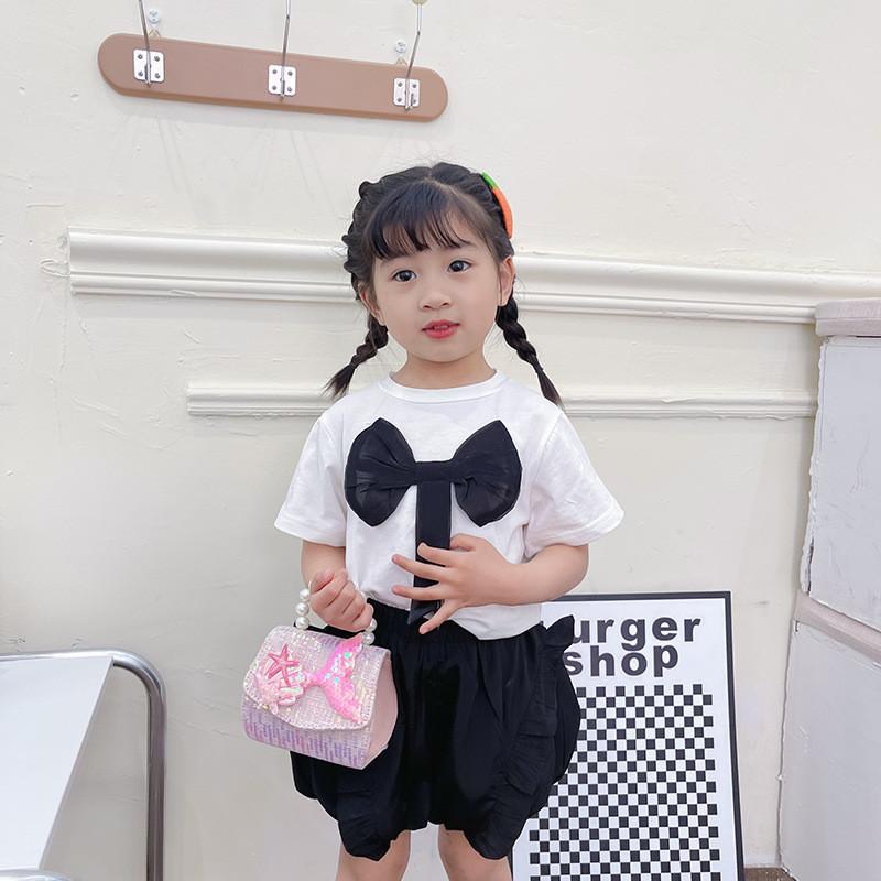 Cute Autumn Mini Shoulder Bag For Girls Featuring Pearl And Sparkling Elements