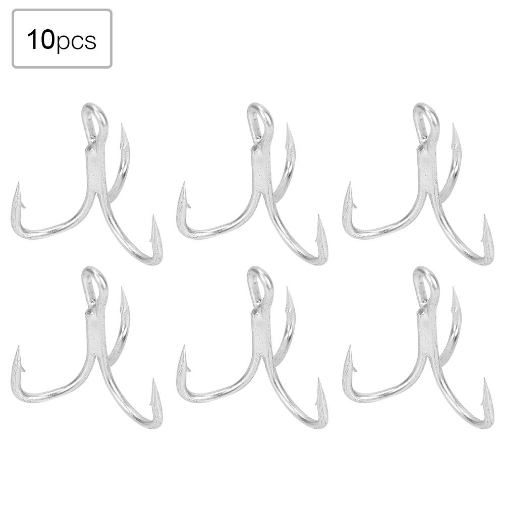 Fishing Hook ened Barbed High Strength Metal Treble Hooks Fishhook (20pcs*6#)