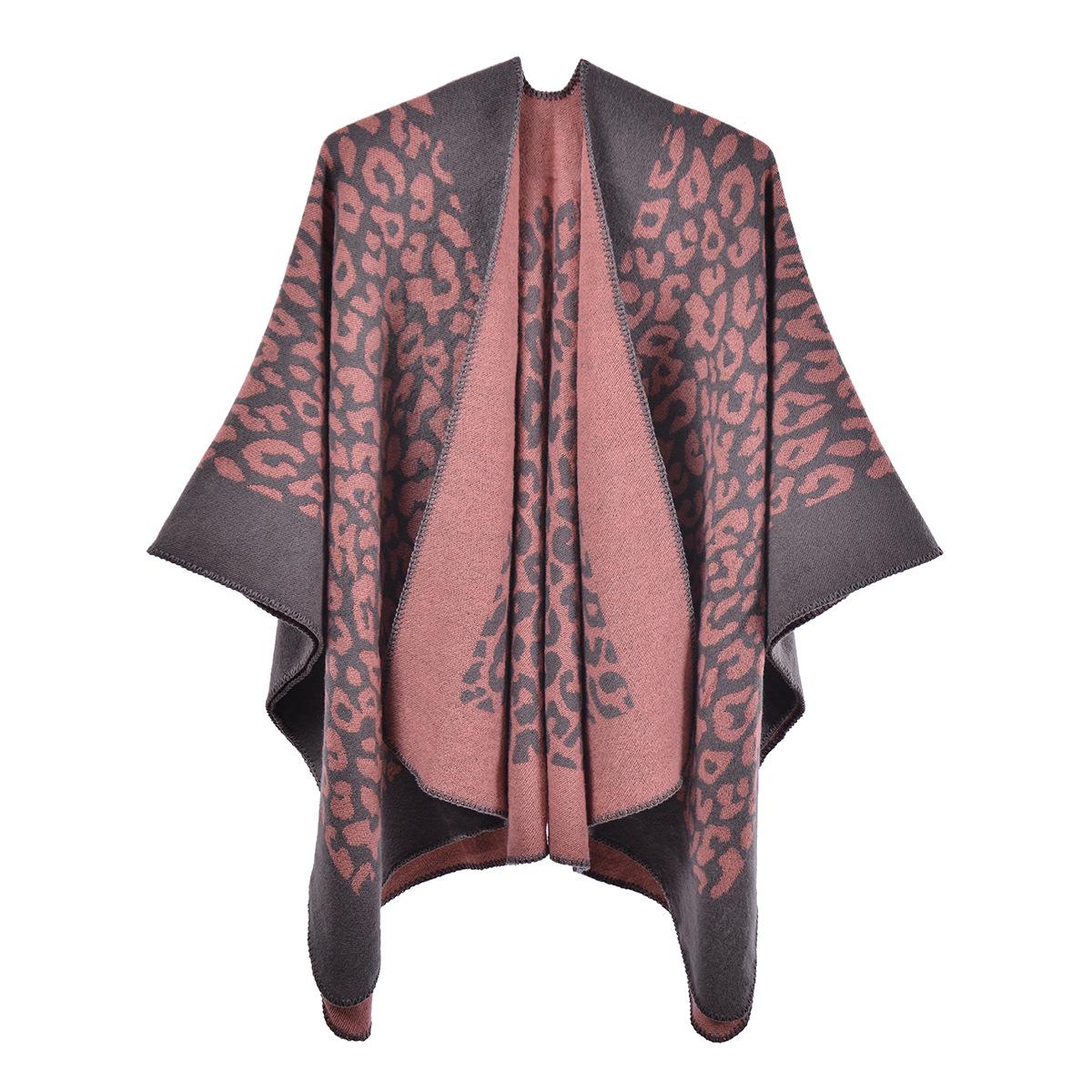 

Европейский и американский леопардовый принт женская имитация кашемира утолщенная шаль 130x150 CM