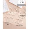 Orecchini a cerchio con perno in Argento Sterling 925 Leggeri per Donna | Orecchini a cerchio sottili grandi ipoallergenici larghi 3 mm per Donna Regalo 30/40/50/60mm