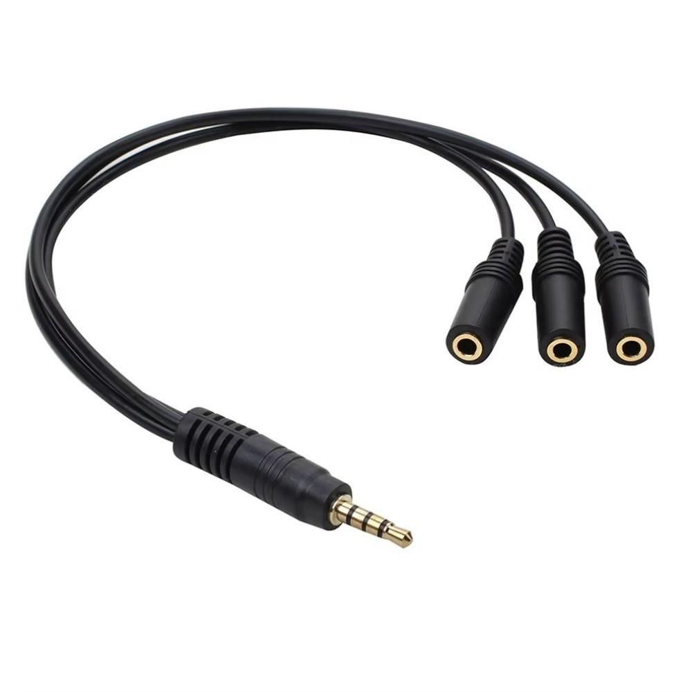 3.5mm Headset Splitter Cable Stereo 30cm Audio Jack Extender Male To Female 1 To 6/5/4/3 Port AUX Adapters Cord