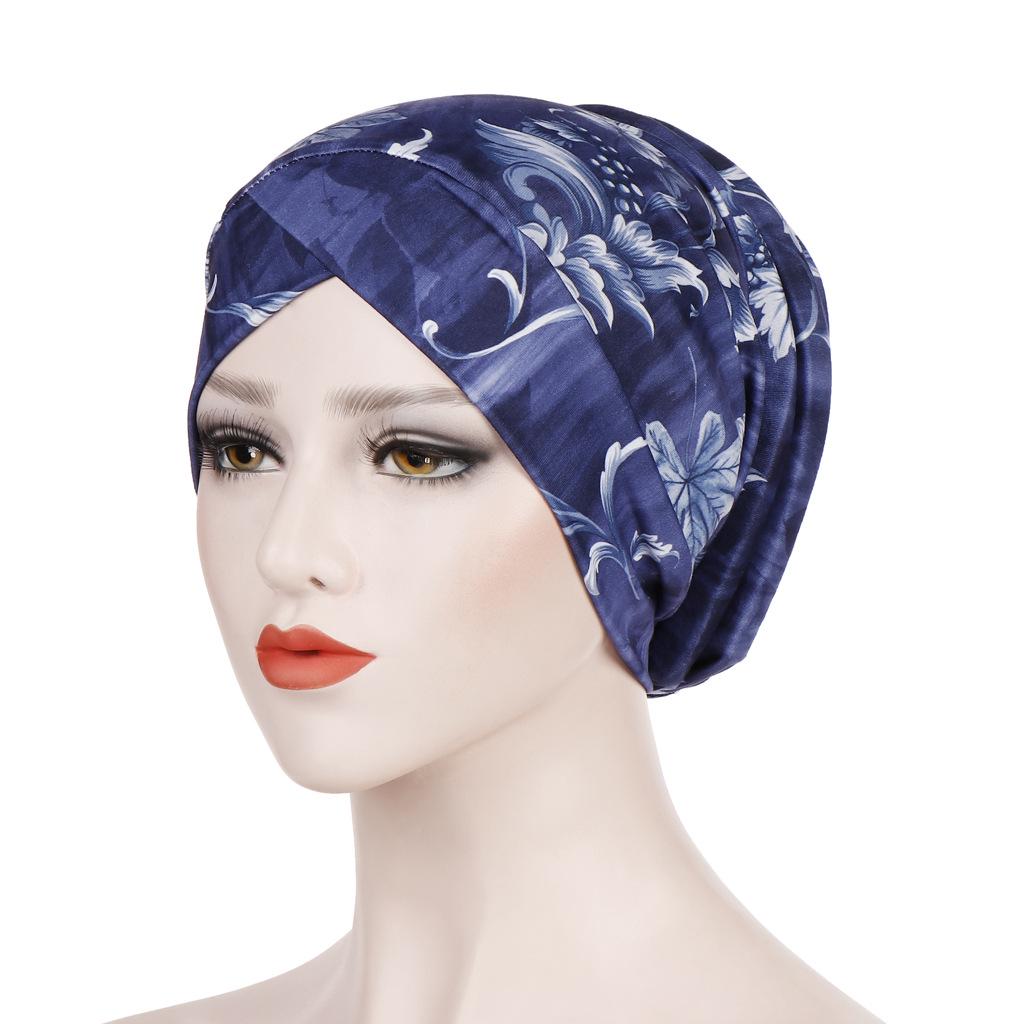 New Small Floral Leopard Print Cotton Bandana Hat Chemotherapy Head Wrap