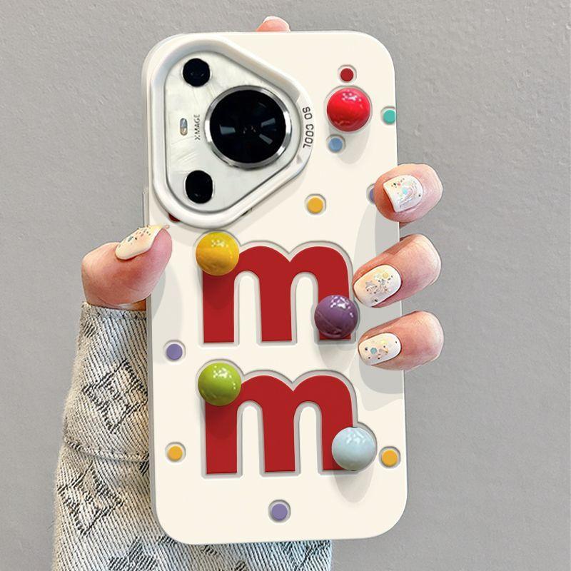 Applicabile a custodia per cellulare Huawei pura70pro all-inclusive anti-caduta p60 di nicchia carina creativa colorata chicchi di cioccolato