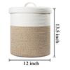 Lidded Cotton Rope Woven Laundry Basket & Storage Basket