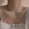 925 Silver Clover Necklace for Women , French Style , Diamond & Zircon Inlay , Elegant Daily Wear , Party Jewelry