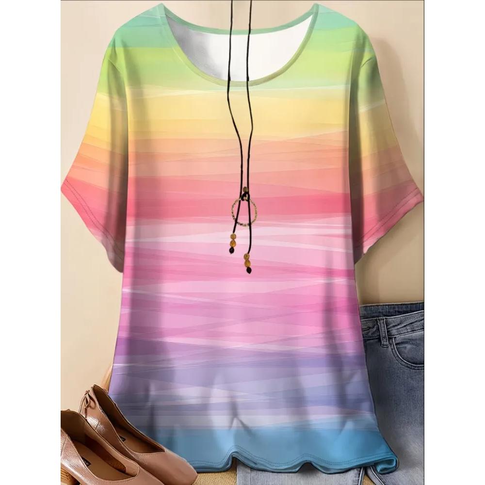 Casual Loose Versatile Women's Top Comfortable Short Sleeve Fashion Daily T-Shirts Women’s