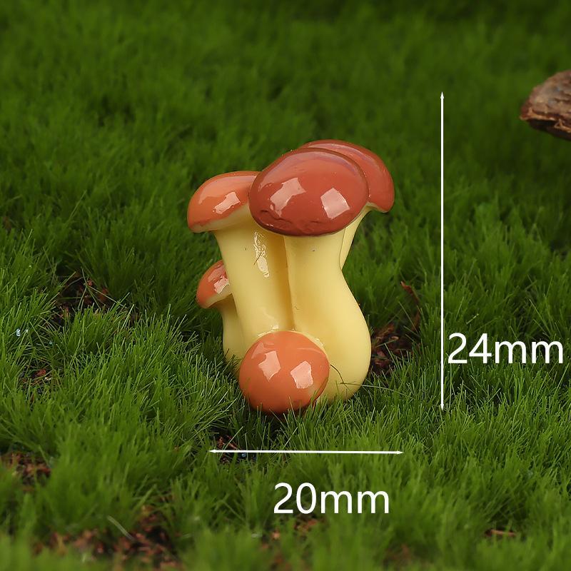 Mini Resin Mushroom Ornaments Micro Landscape Decor Dollhouse Miniature Mushroom Model For Fairy Moss Garden Diy Bonsai Decor