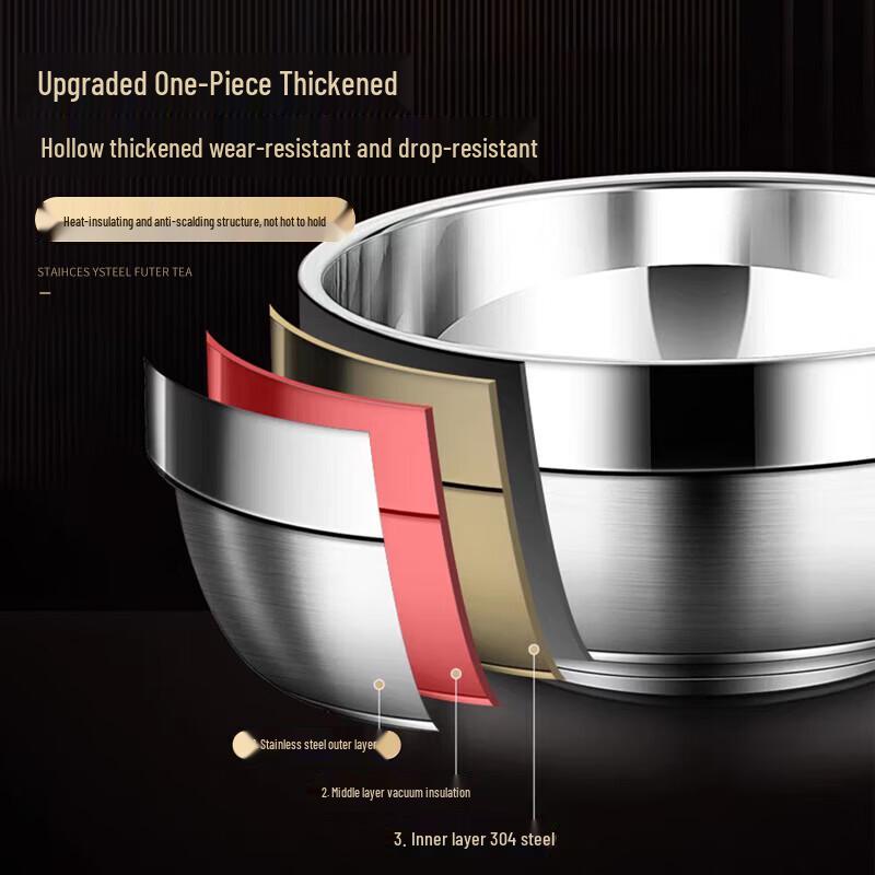 Youxia Stainless Steel Double-Walled Insulated Rice and Soup Bowl