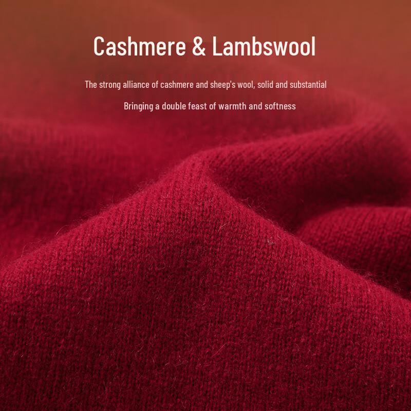 Men's V-Neck Cashmere-Wool Blend Pullover Sweater