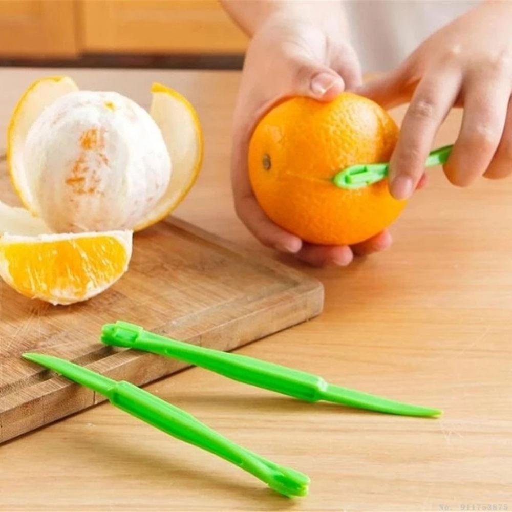 2/4/6PCS Kitchen Accessories Durable Material Convenient Popular Actual Highest Rated Plastic Orange Peeler With Handle