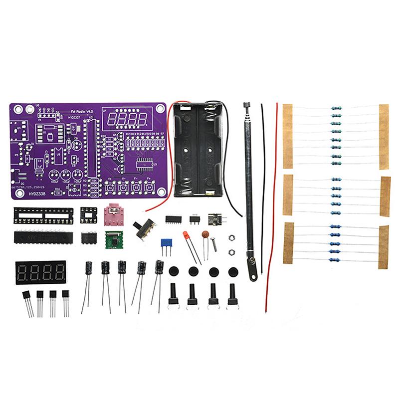 Dual Channel FM Radio DIY Build Kit Digital Display 87-108MHz Electronics Set for STEM Educational Gifts for Teens Adults