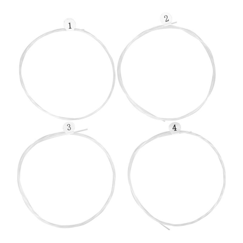 Nylon Ukulele Strings Tuning Replacement 4 Pack 4 Strings for Musical Instruments Easy for Beginners Easy on Fingertips
