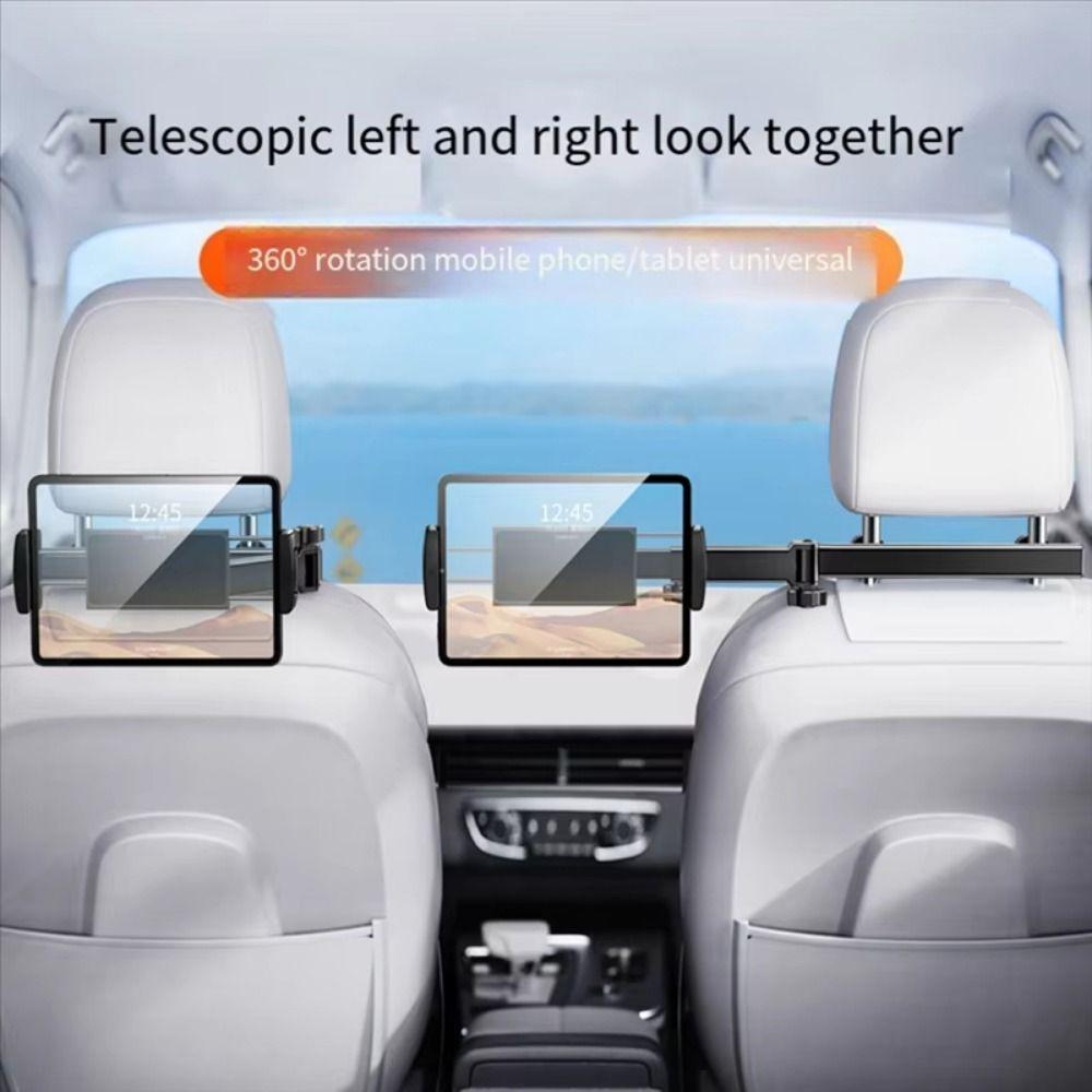 Extension Arm Car Headrest Tablet Holder Adjustable Telescopic Tablet Bracket  Kids Road Trip
