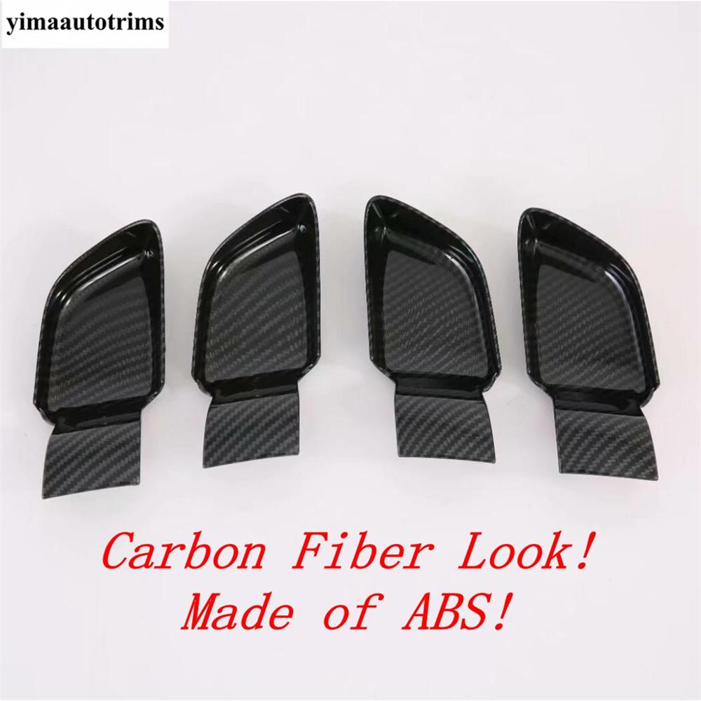 Car Inner Door Handle Bowl Frame Cover Trim Fit For Hyundai Sonata DN8  -  Matte / Carbon Fiber ABS Interior Accessories
