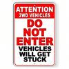 Metal Wall Art Do Not Enter Prohibited Sign for Garage Trucks Hazard