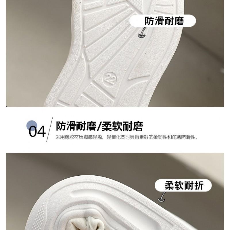 Kids Low-Top Casual Sneakers Girls Boys Rubber Sole Magic Tape