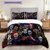 Halloween Horror Characters Set Bedding 1 Duvet Cover 2 Pillowcase Without Core Bedding Set Duvet Cover And Pillowcase Soft And Comfortable