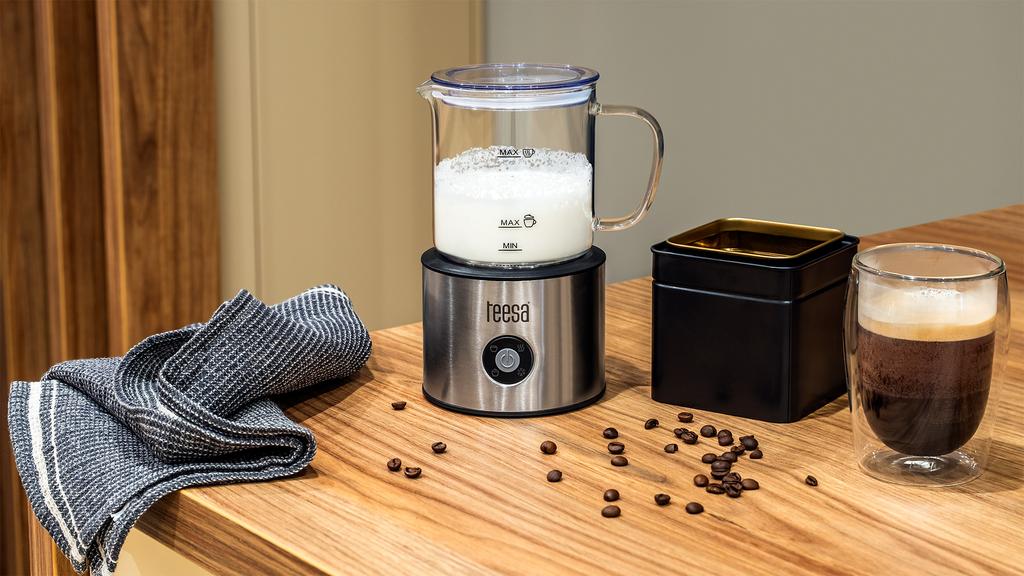 Teesa AROMA F60 Elektrischer Milchaufschäumer, 600W, Heizfunktion