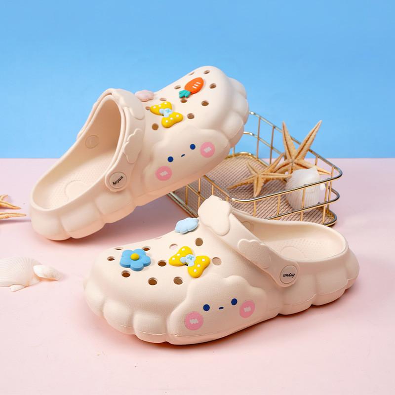

Cozy Cartoon Cloud Slippers For Kids Summer Beach Wear Non-slip Comfortable Eva Footwear StyleE,30/31