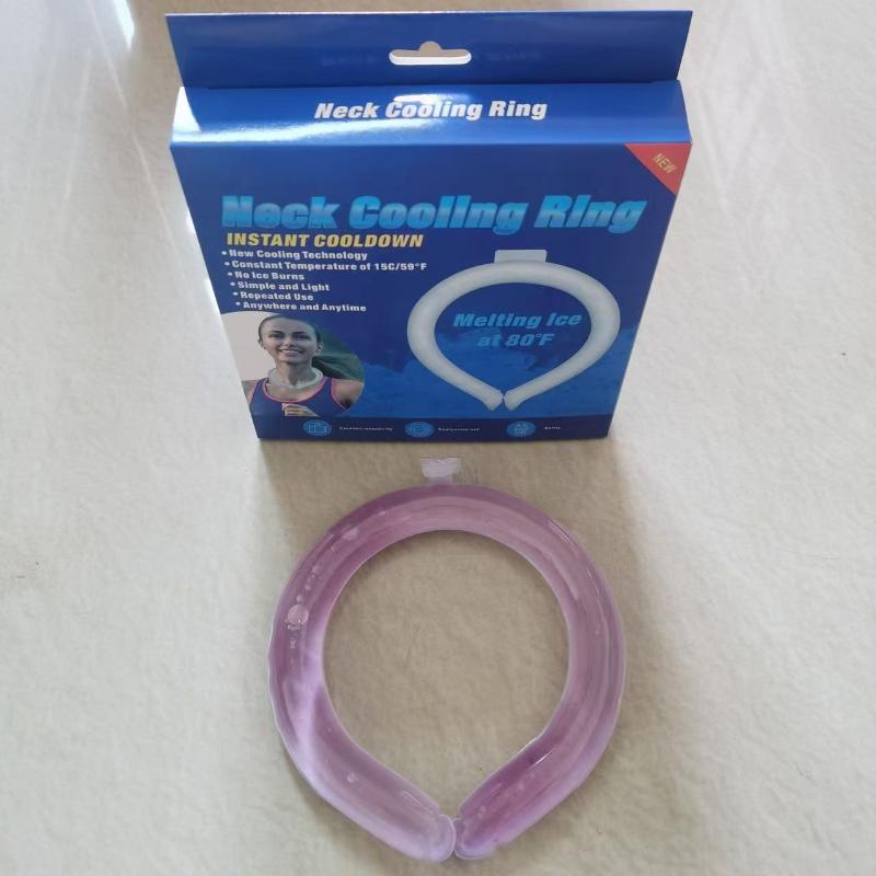 

Outdoor Summer Neck Cooling Tube Wraps Ice Ring Neck Cooler Reusable Cooling Tool For Camping Hiking Cycling Running Fishing фіолетовий