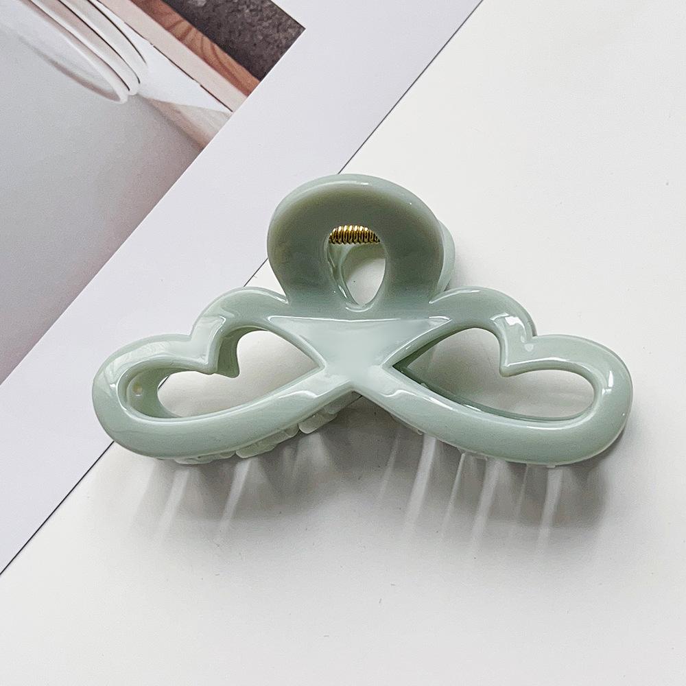 Jelly-colored hollow crescent hairpin PS high-end arc texture shark clip plate hair ponytail grip hair ornament
