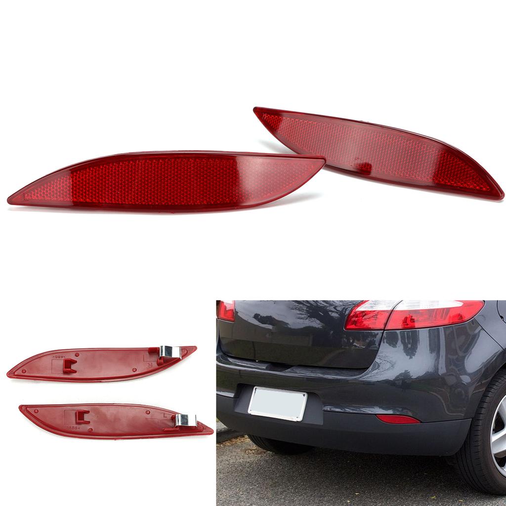 1 Pair Rear Bumper Reflectors 265650004R Parts Replacement for Megane III Fluence