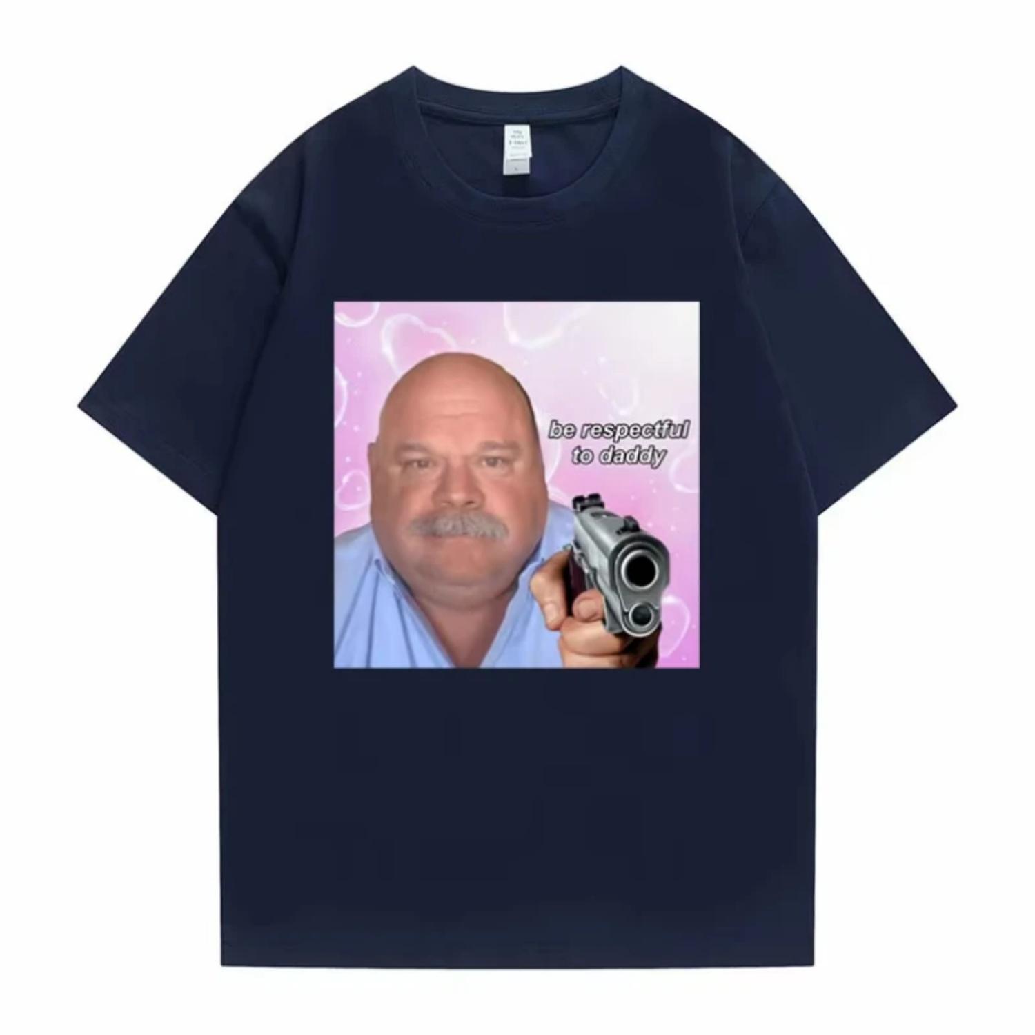 

Bertram Be Respectful To Daddy Tshirt Fun T Shirt Man Tops Cotton Tees Funny Brand Men Women Streetwear Mens Loose T-shirt S чёрный
