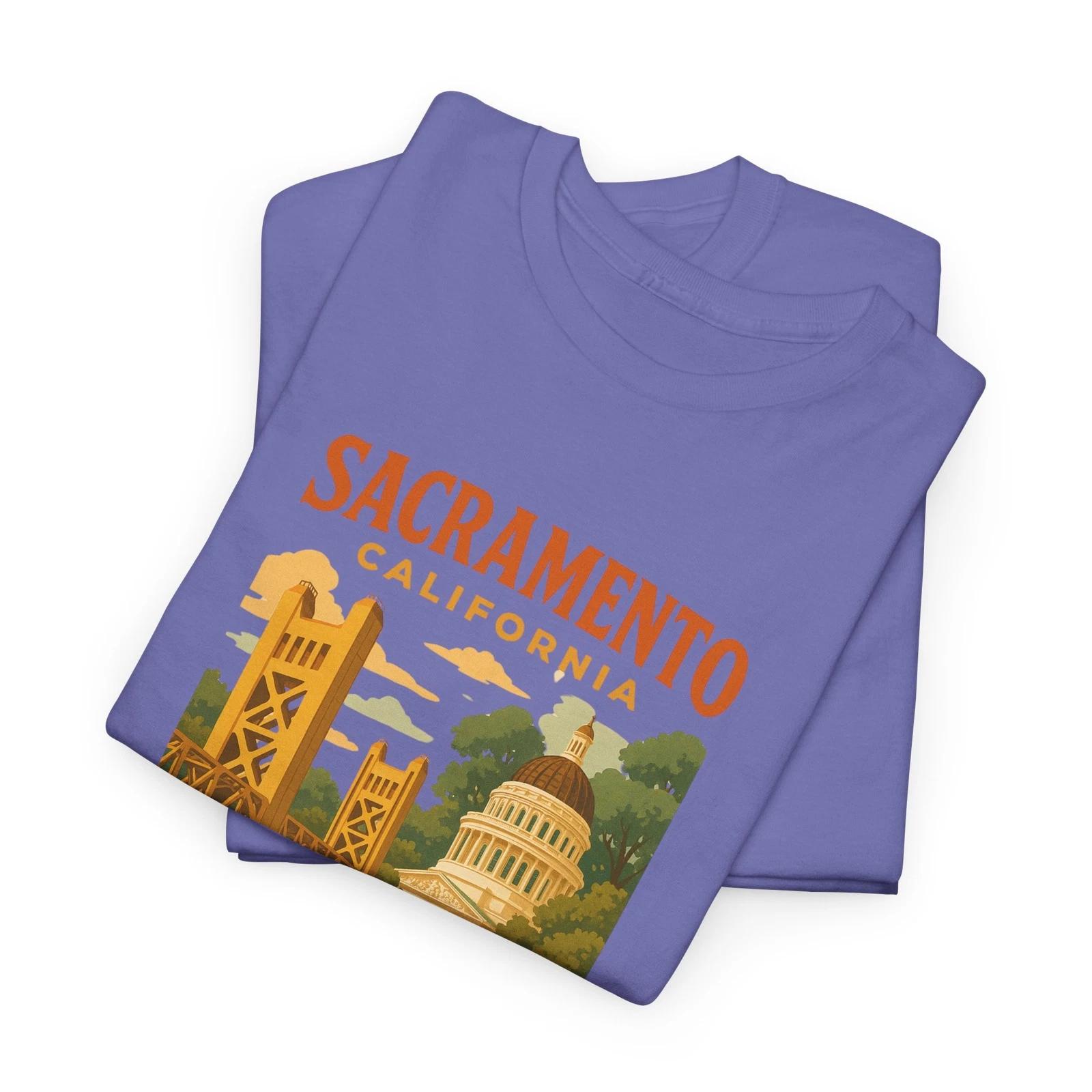 Sacramento California Scenic Cotton Tee, Travel T-Shirt, California Apparel S