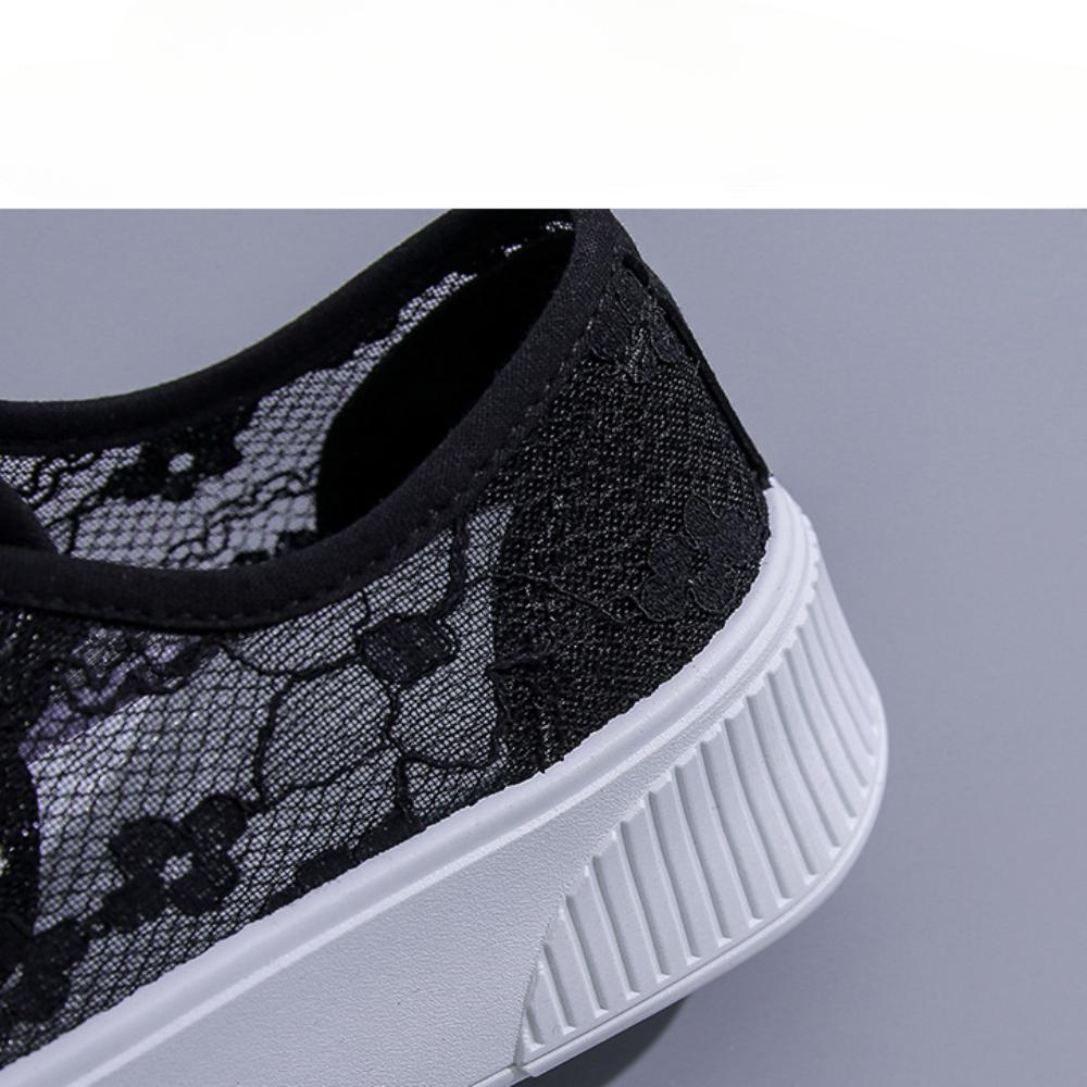 Girls' Solid Color Mesh Casual Board Shoes