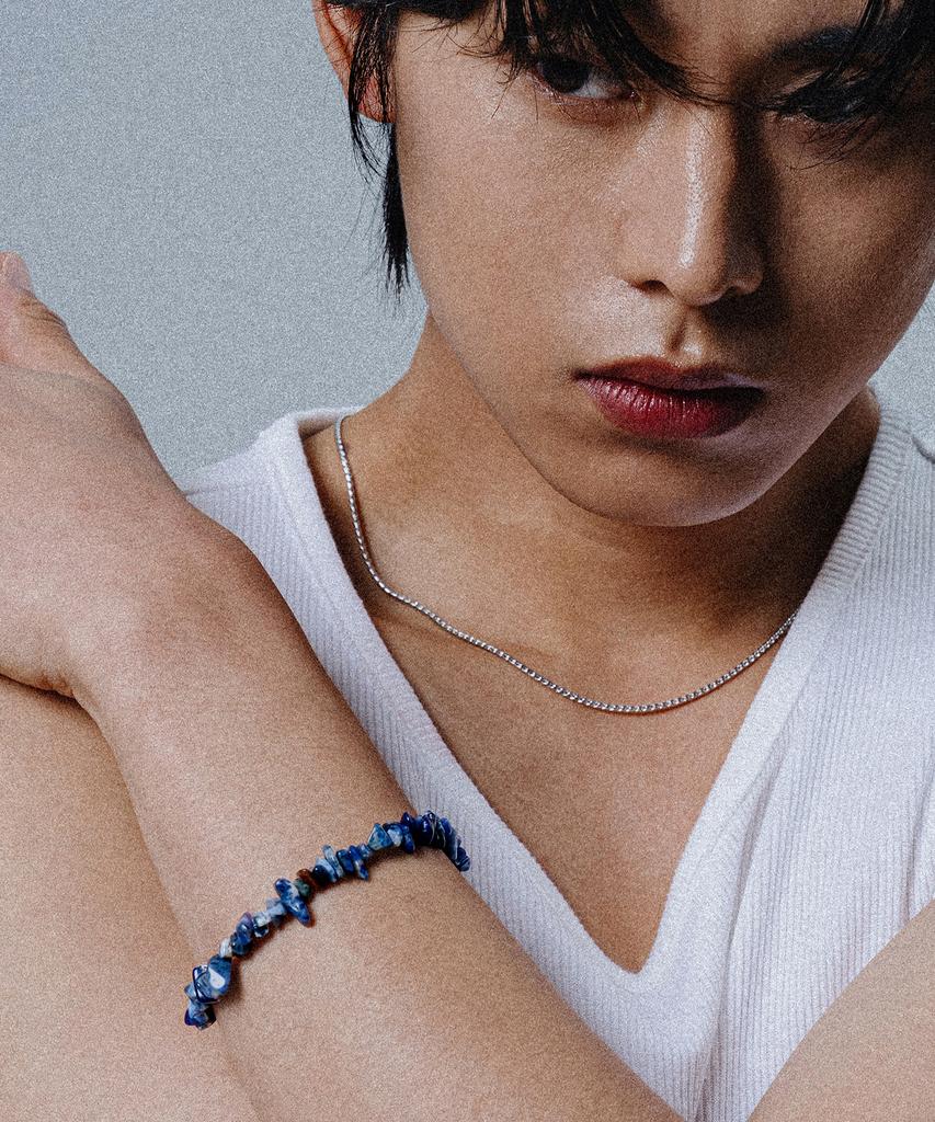 Scalettoblack Wsm017 Sodalite Stone Bracelet