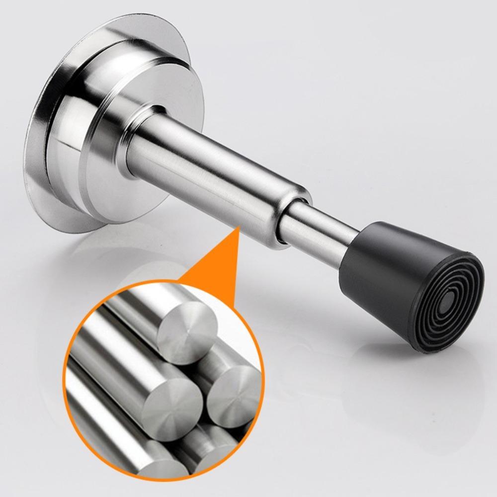Hydraulic Door Stopper Stainless Steel Rubber Telescopic Anti Collision Silent Protection for Handle Home Improvement Dodgers