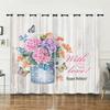 Curtains Vintage Flowers American Curtains Digital Printing Blackout Curtains No Punching